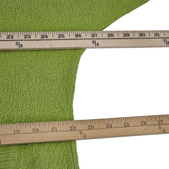 Margaret Winters Boxy Lagenlook Knit Top Green Women's Size L Artsy Relaxed Fit - Picture 10 of 11